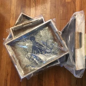 4 Large - Zuo Modern - Nautical Trays - Octopus